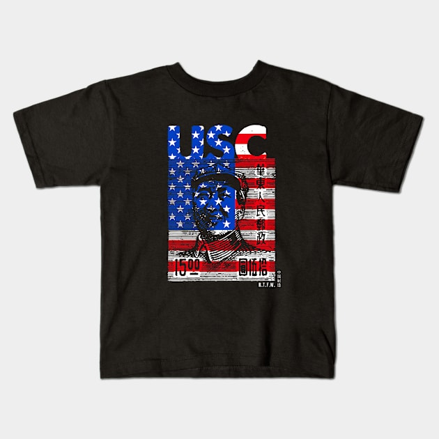 US Patriot Communist RtfM Propaganda Kids T-Shirt by Pink Chaos